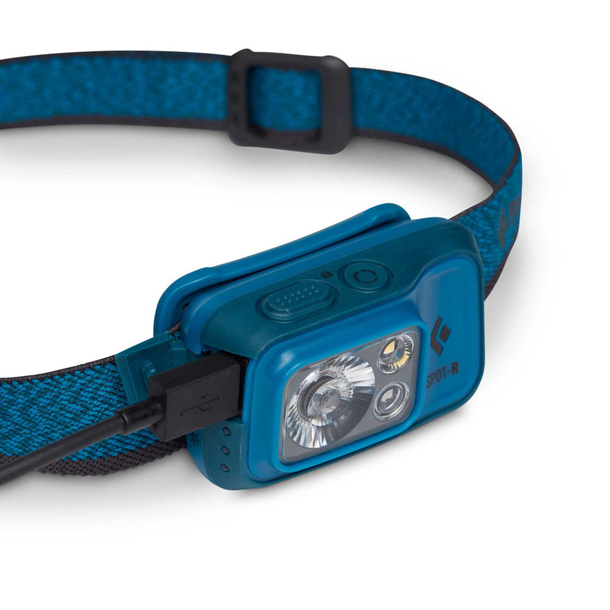 Black Diamond Spot 400-R Headlamp Outdoor Action Azul- Micro USB Charging