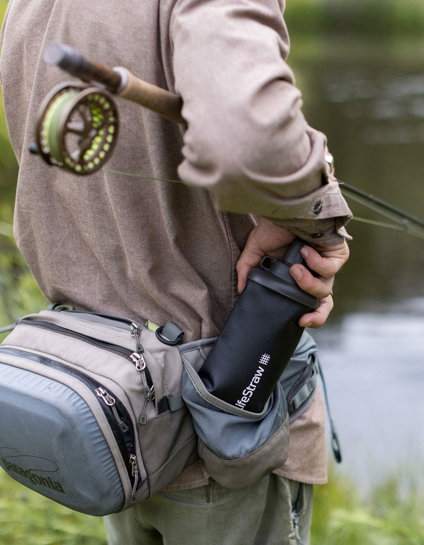 Lifestraw Peak Series Collapsible Squeeze Bottle- Product in use