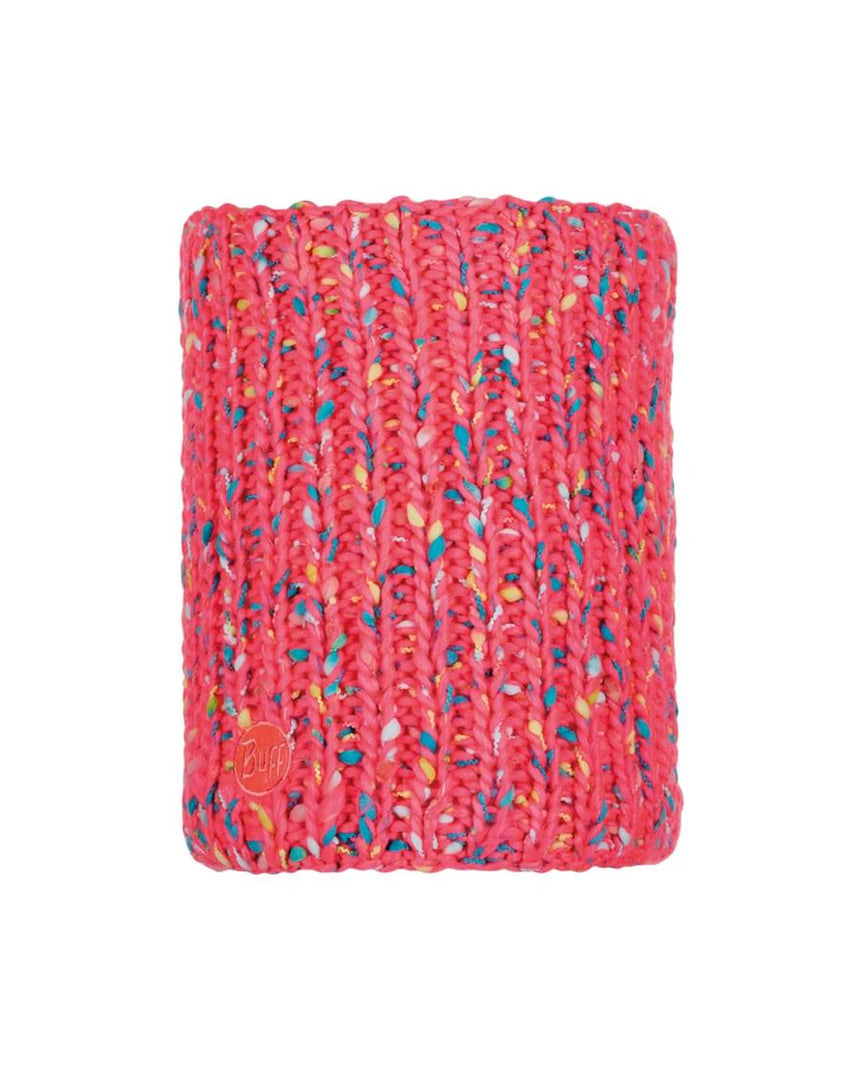 Buff Neckwarmer Knitted Outdoor Action Yssik Pink Fluor- Front