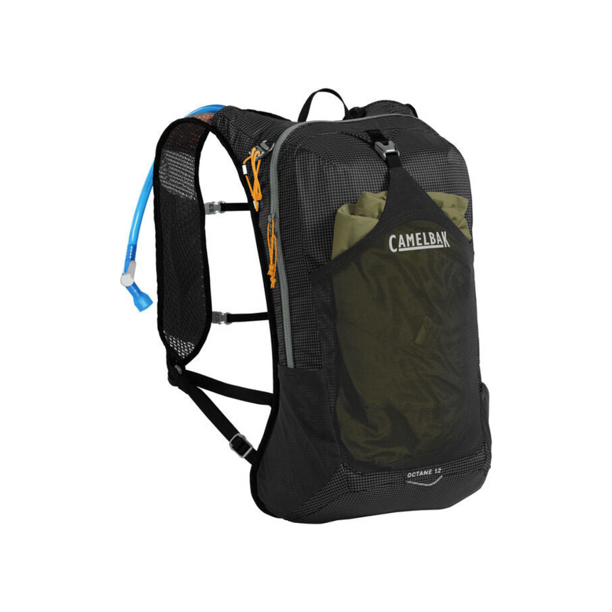 Camelbak Octane™ 12 Hydration Hiking Pack with Fusion™ 2L Reservoir Black/Apricot - Front Angled