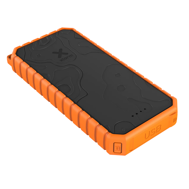 Xtorm Xtreme Rugged Power Bank 20.000mAh Outdoor Action Black, Orange - Angled View