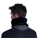 Buff Neckwarmer Knitted Outdoor Action Dima Black- Front