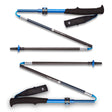 Black Diamond Distance Carbon FLZ Trekking/Running Poles Outdoor Action Ultra Blue- Z-pole