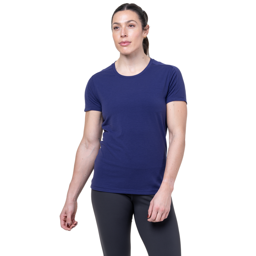 Mountain Equipment  Headpoint Women's Tee Outdoor Action Amethyst - Crew neck