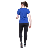 Mountain Equipment Tempi Women's Tee Outdoor Action Vivid Blue - Full Back View on Model