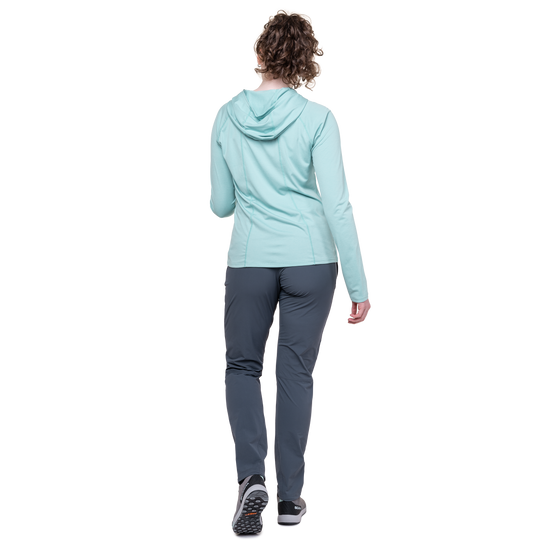 Mountain Equipment Comici Women's Pant Outdoor Action Ombre Blue - Full View on Model