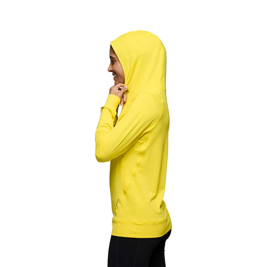 Black Diamond Alpenglow Hoody L/S (F19) Women Outdoor Action Clean Yellow- Side Fit