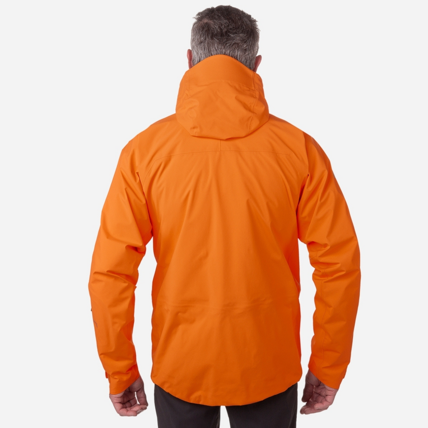 Mountain Equipment Changabang Men's Jacket Outdoor Action Cardinal Orange - Back Fit on Model