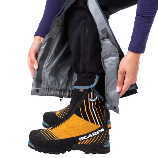 Mountain Equipment Tupilak Women's Pant Outdoor Action Cosmos - Zip-out internal snow gaiters