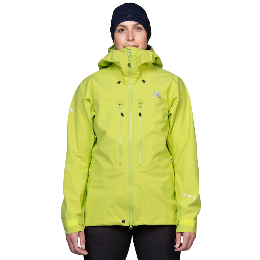 Mountain Equipment Tupilak Women's Jacket Outdoor Action Cardinal Fresh Green - Front Fit on Model