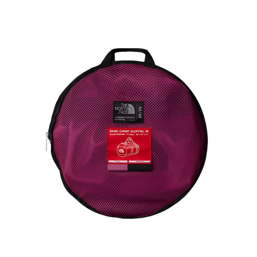 The North Face Base Camp Duffel - Medium Outdoor Action Cyber Berry-TNF Black- Mesh-bag packaging