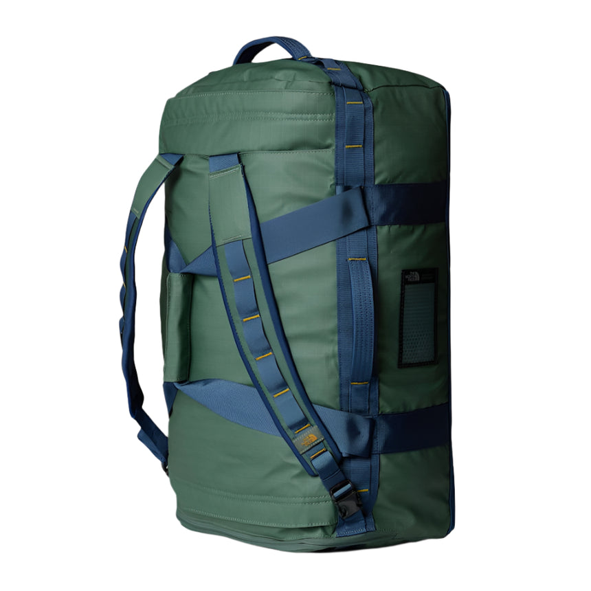 The North Face Base Camp Voyager Duffel—62L Outdoor Action  DCKGRN-SHADYBLUE- Backpack strap