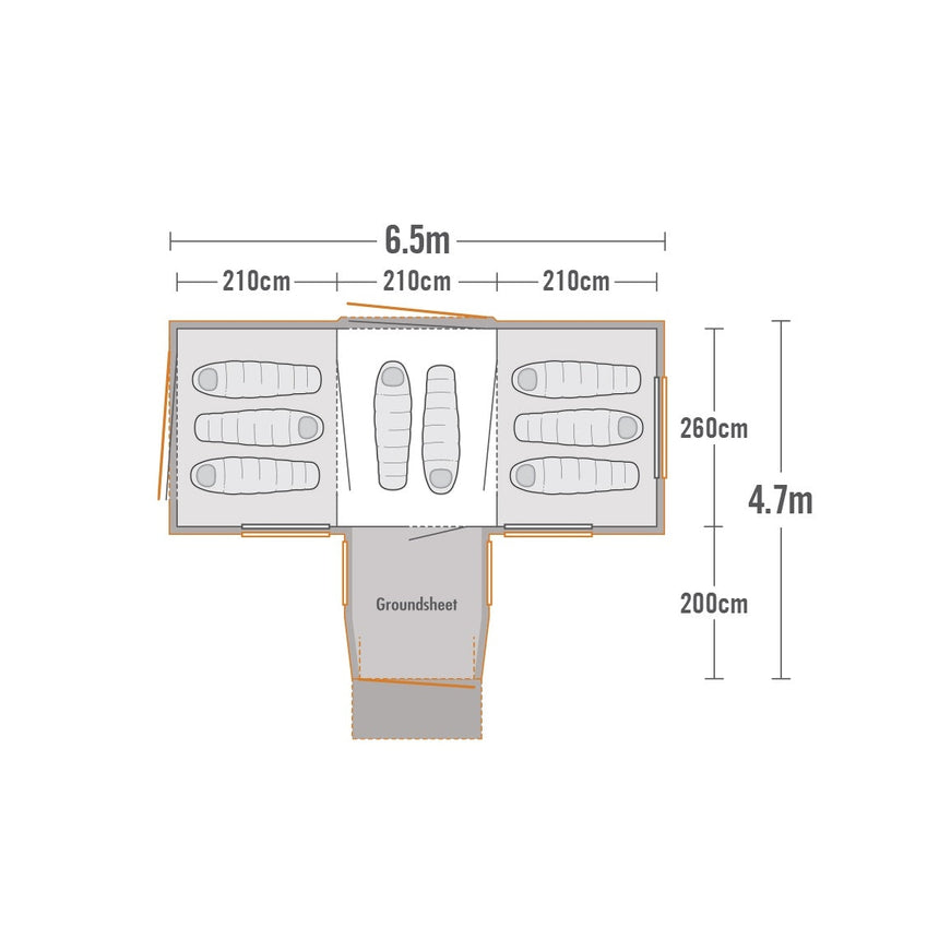 Kiwi CampingKiwi Camping Takahe 8 Blackout Family TentOutdoor Action