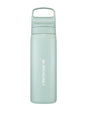 Lifestraw Go Series Stainless Steel Water Filter Bottle 18oz Outdoor Action Seafoam- Front