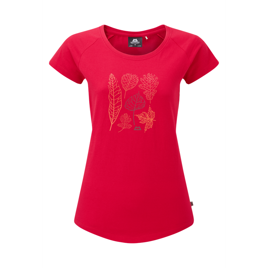 Mountain Equipment Leaf Women's Tee Outdoor Action Capsicum Red - Front