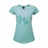 Mountain Equipment Leaf Women's Tee Outdoor Action Aqua - Front