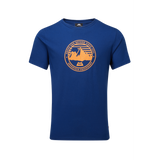 Mountain Equipment Roundel Men's Tee Outdoor Action Admiral Blue - Front