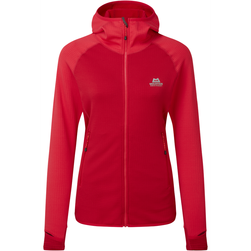 Mountain Equipment Eclipse Hooded Women's Jacket Outdoor Action MoltenRed/Capsicum - Front