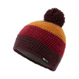 Mountain Equipment Flash Women's Bobble Beanie Outdoor Action Raisin/Rhubarb/PSpice - Side View