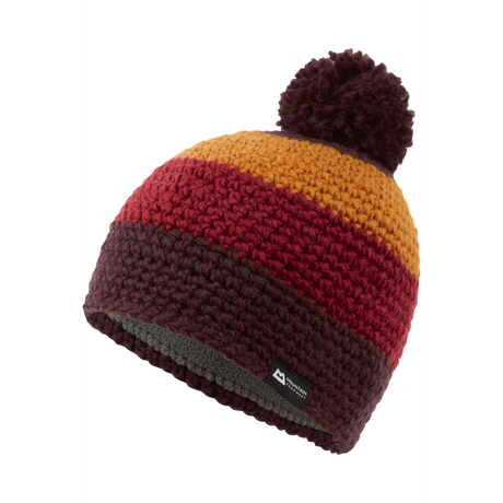 Mountain Equipment Flash Women's Bobble Beanie Outdoor Action Raisin/Rhubarb/PSpice - Side View