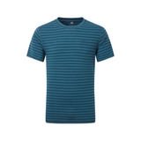 Mountain Equipment Groundup Men's Tee Outdoor Action Majolica Stripe - Front