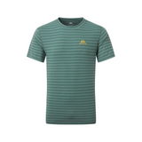 Mountain Equipment Groundup Men's Tee Outdoor Action Fern Stripe - Front