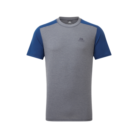 Mountain Equipment Headpoint Block Men's Tee Outdoor Action Flint Grey/Admiral - Front