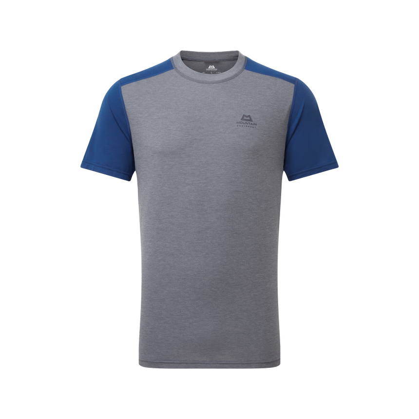 Mountain Equipment Headpoint Block Men's Tee Outdoor Action Flint Grey/Admiral - Front