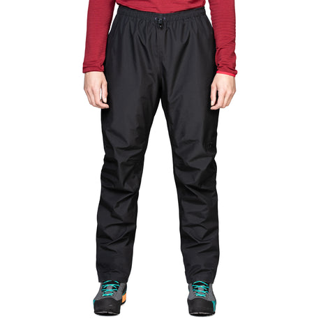 Mountain Equipment Makalu GORE-TEX Women's Pant Outdoor Action Black - Front Fit on Model