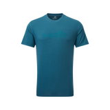 Mountain Equipment Groundup Skyline Men's Tee Outdoor Action Majolica Blue - Front