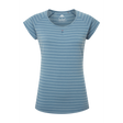 Mountain Equipment Equinox Women's Tee Outdoor Action Bluefin Stripe - Front