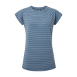 Mountain Equipment Silhouette Women's Tee Outdoor Action Bluefin Stripe - Front