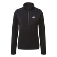 Mountain Equipment Micro Women's Zip-T Outdoor Action Black - Front