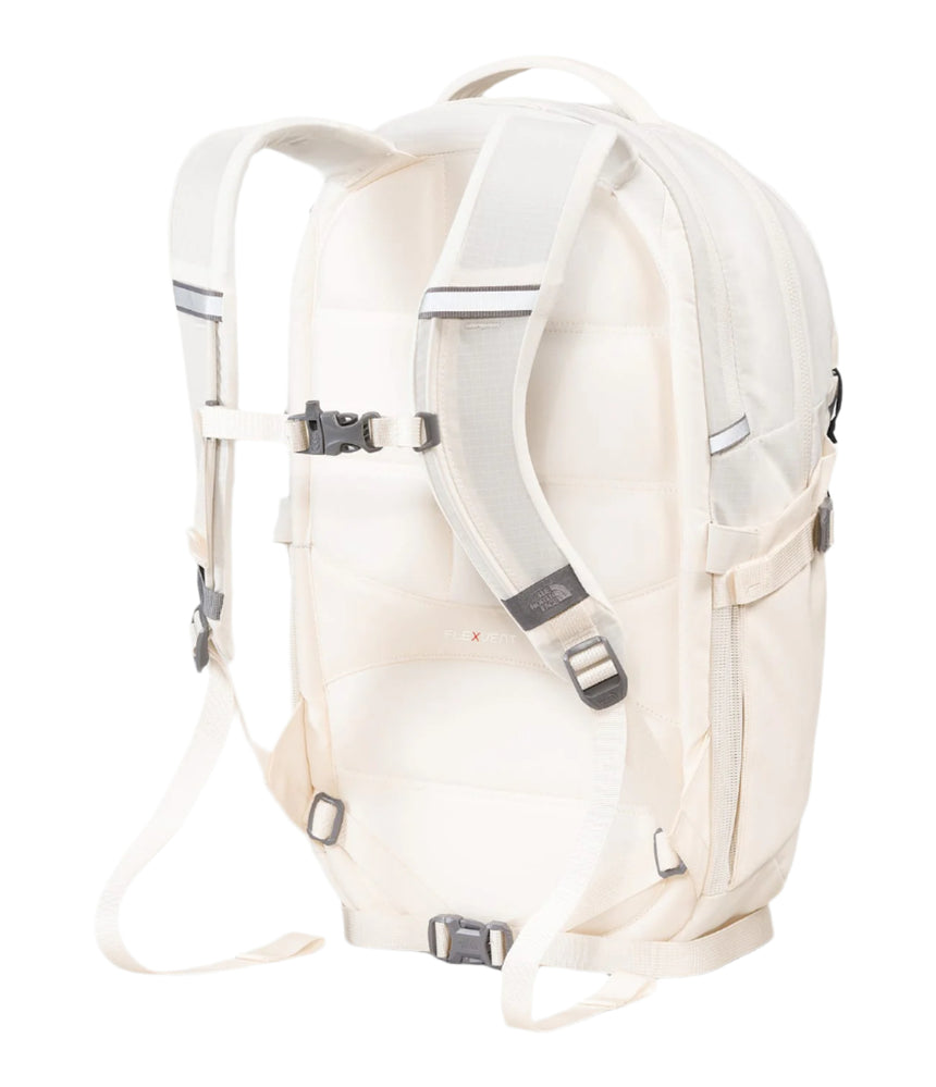 The North Face Women's Recon Backpack Outdoor Action Gardenia White/TNF Black- Back