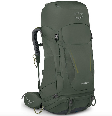 Osprey Kestrel 68 Backpack - bonsai green - front photo