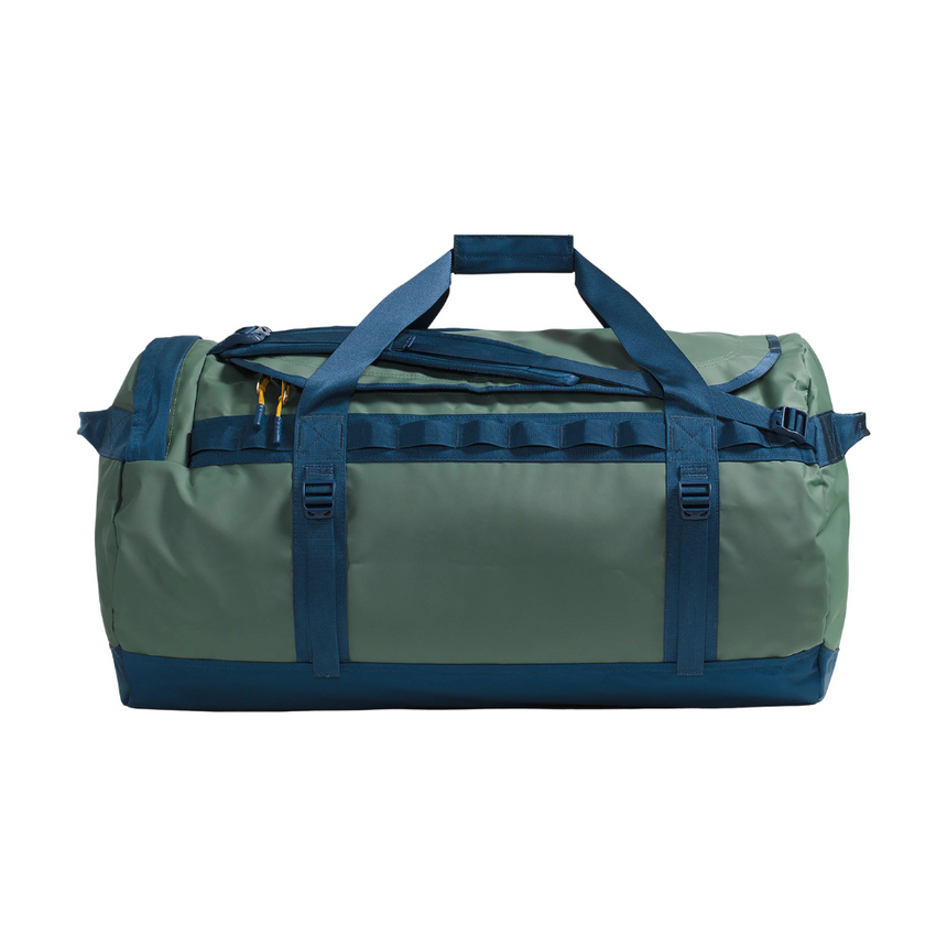 The North Face Base Camp Duffel - Large Outdoor Action Duck Green - Shady Blue Front