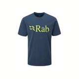 Rab Men's Stance Logo SS Tee Outdoor Action Deep Ink- front