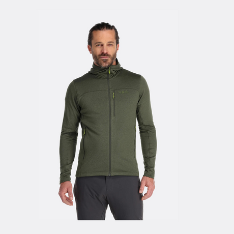 Rab Men's Graviton Hoody Outdoor Action Army- Front