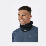 Rab Powerstretch Neck Shield Outdoor Action Black- Front Fit