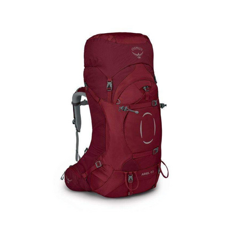 Osprey Ariel 65 Women's Backpack Outdoor Action Claret Red - Front