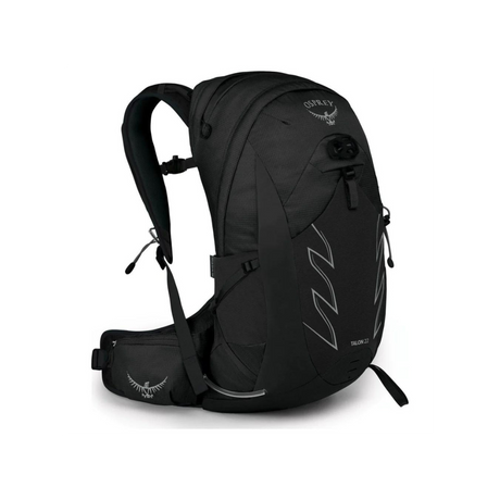 Osprey Talon 22 Backpack Outdoor Action Stealth Black - Front Angled 