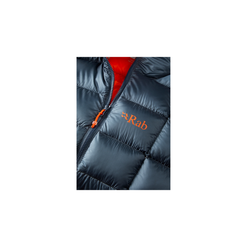 Rab Women's Mythic Alpine Light Down Jacket Outdoor Action Orion Blue - Stitch-through construction