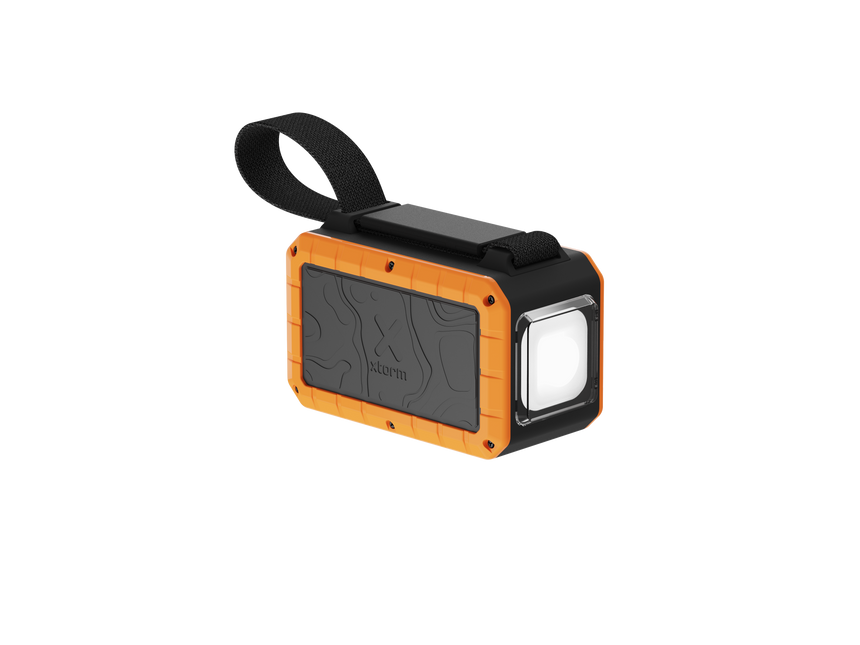 Xtorm Rugged Flashlight Powerbank 40.000 100W- Torch Outdoor Action Black/Orange - On Side Angled