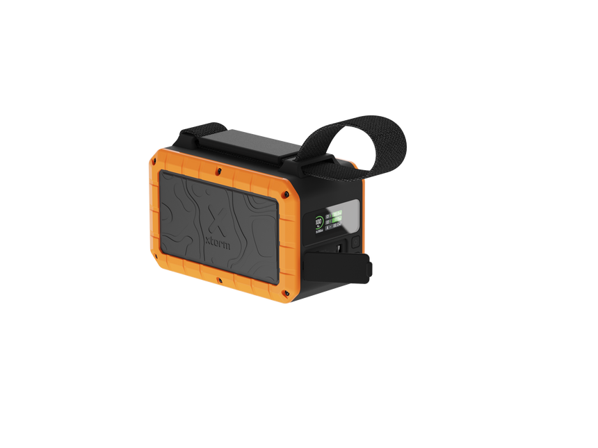 Xtorm Rugged Flashlight Powerbank 40.000 100W- Torch Outdoor Action Black/Orange - Side Angled