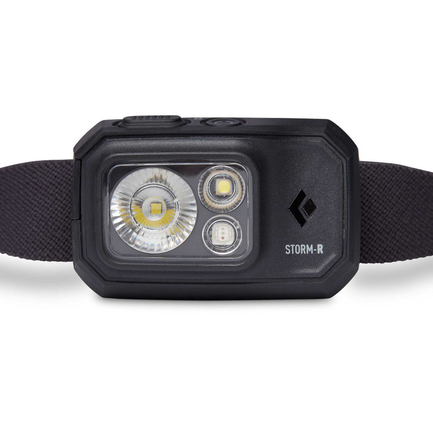 Black Diamond Storm 500-R Headlamp Outdoor Action Black- Multifaceted optical efficiency lens