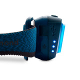 Black Diamond Spot 400-R Headlamp Outdoor Action Azul- Battery indicator and charging port