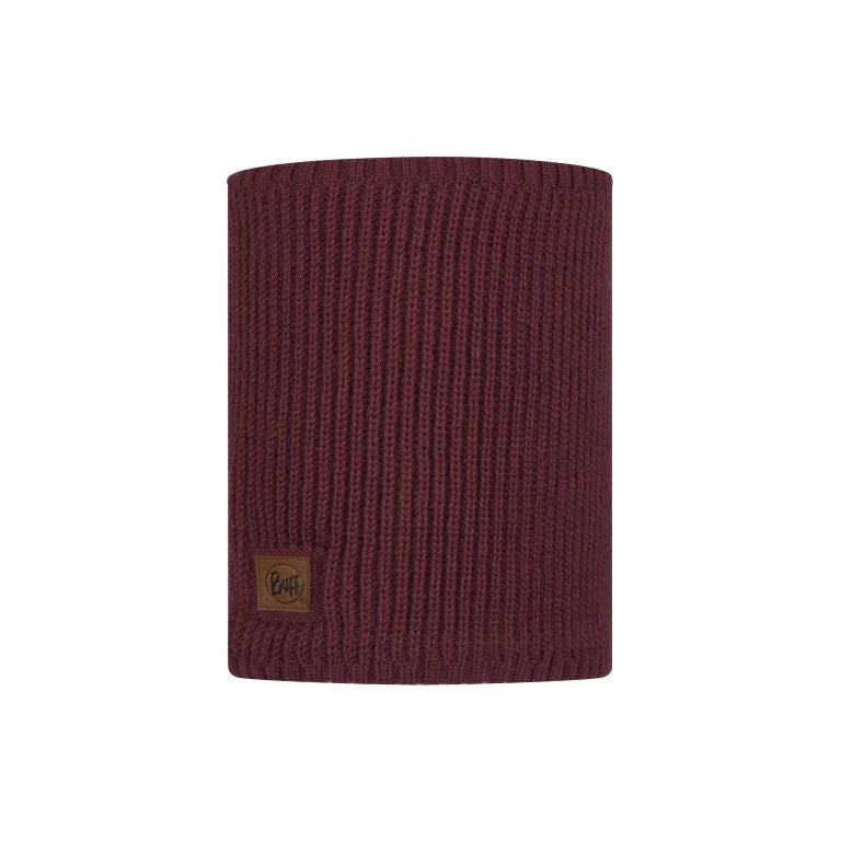 Buff Neckwarmer Knitted Outdoor Action Rutger Maroon- Front