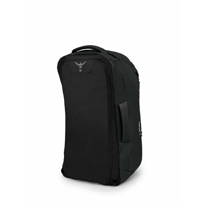 Osprey Farpoint 70 Travel Backpack Black - Back Angle No Straps