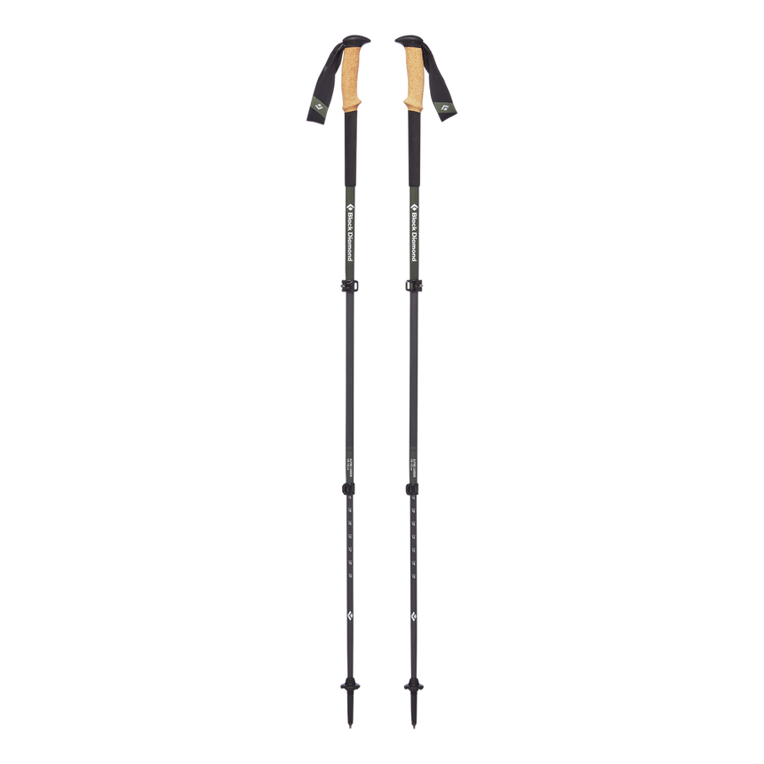 Black Diamond Alpine Carbon Cork Trekking Poles Outdoor Action Tundra- Full Length