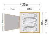 Kiwi Camping Hihi 4 Ezi-Up Tent floor plan